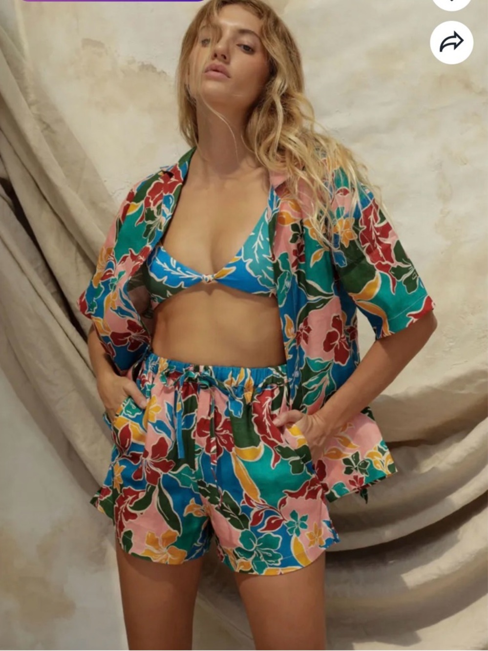 Stone Fox Swim 2 Piece Linen Set